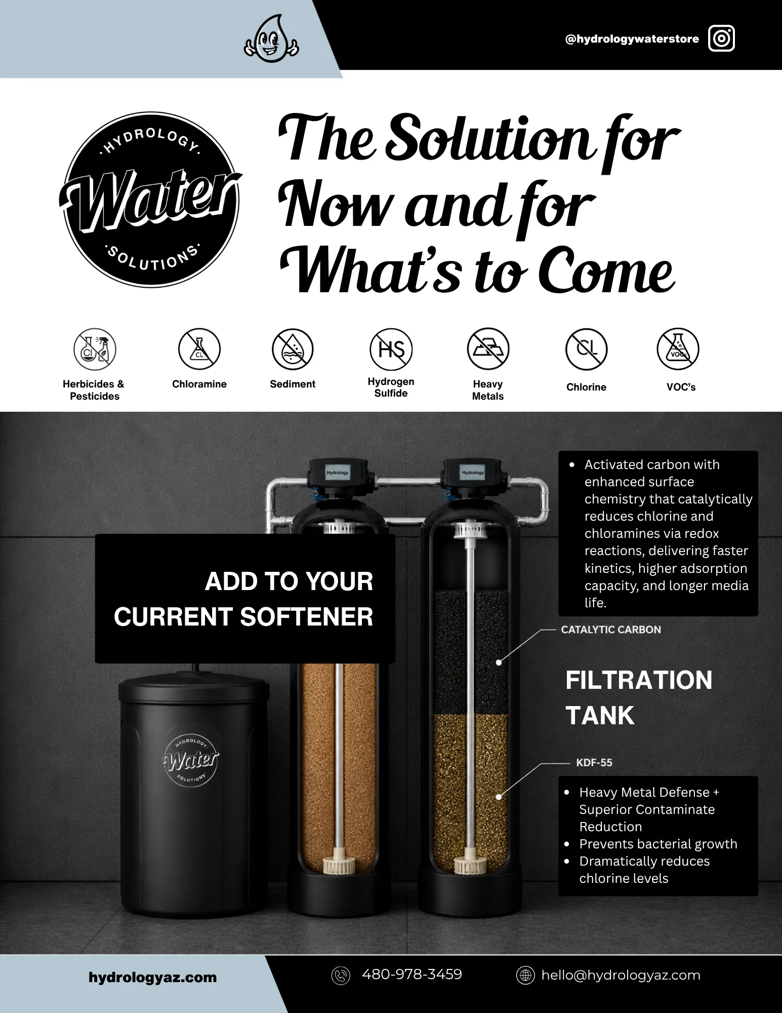 Hydrology water softener and whole home filtration package