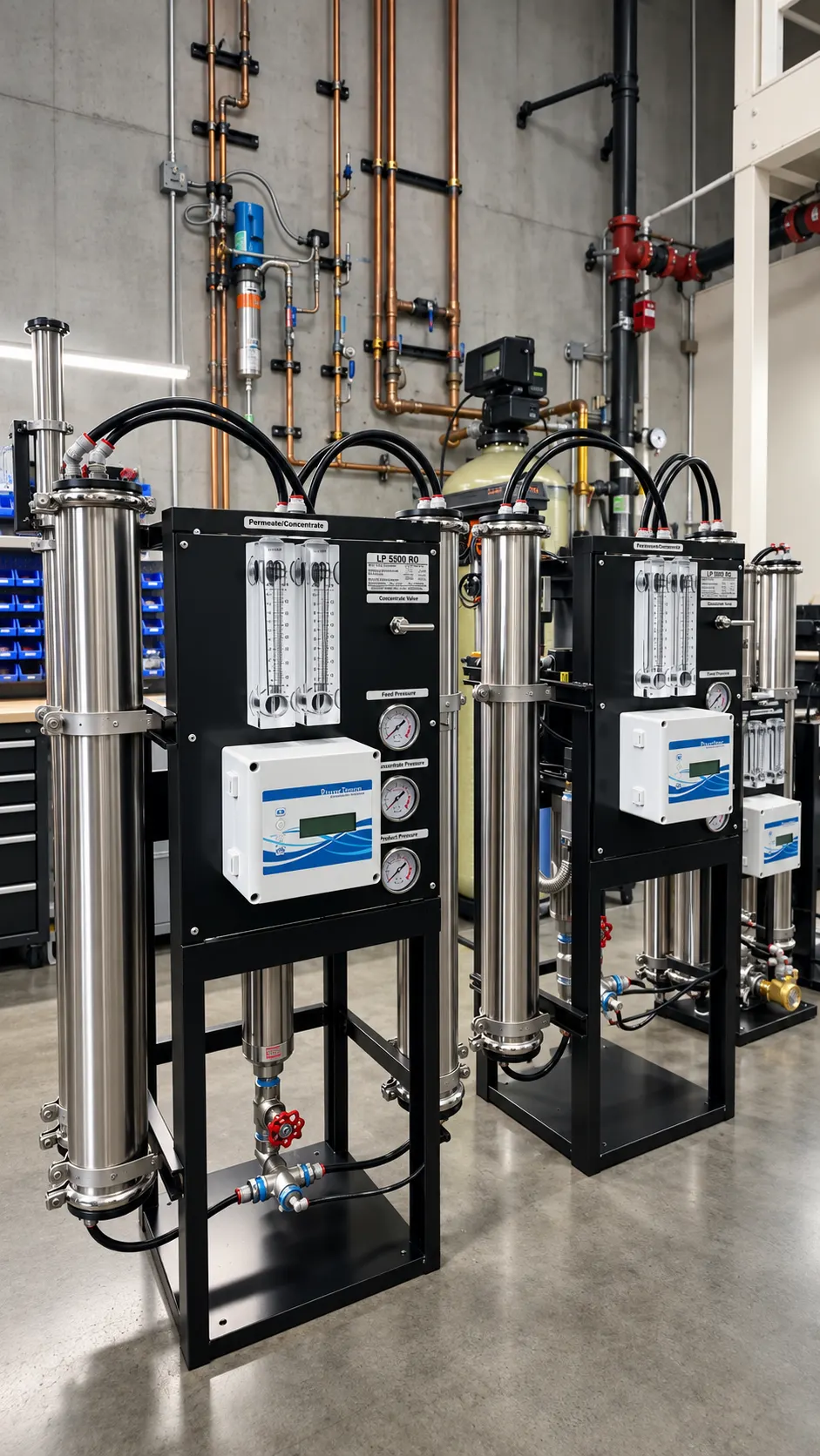 Higher-capacity reverse osmosis equipment of the kind designed for a large property