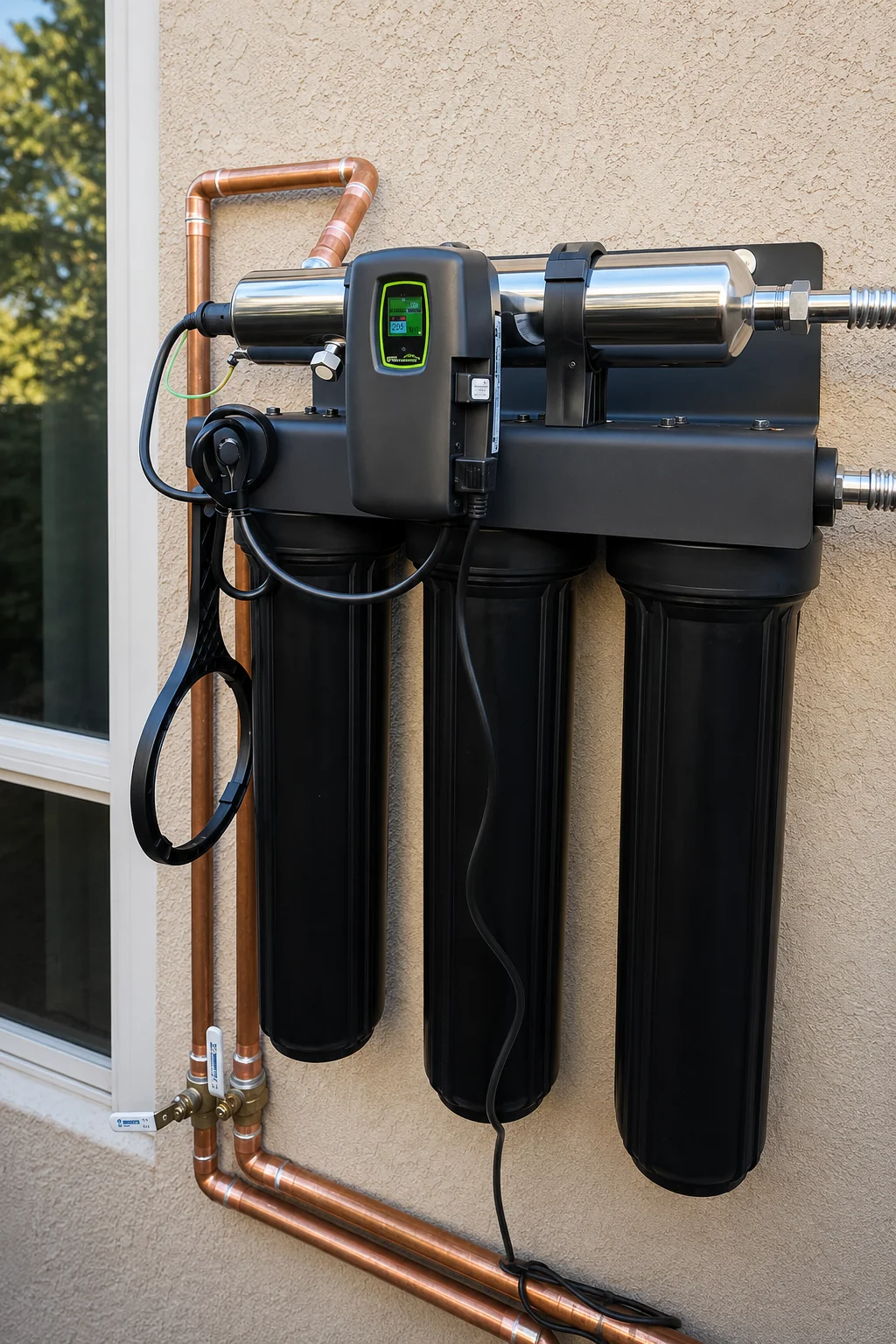 The saltless Hydrology whole home filtration system with UV protection installed in Scottsdale AZ