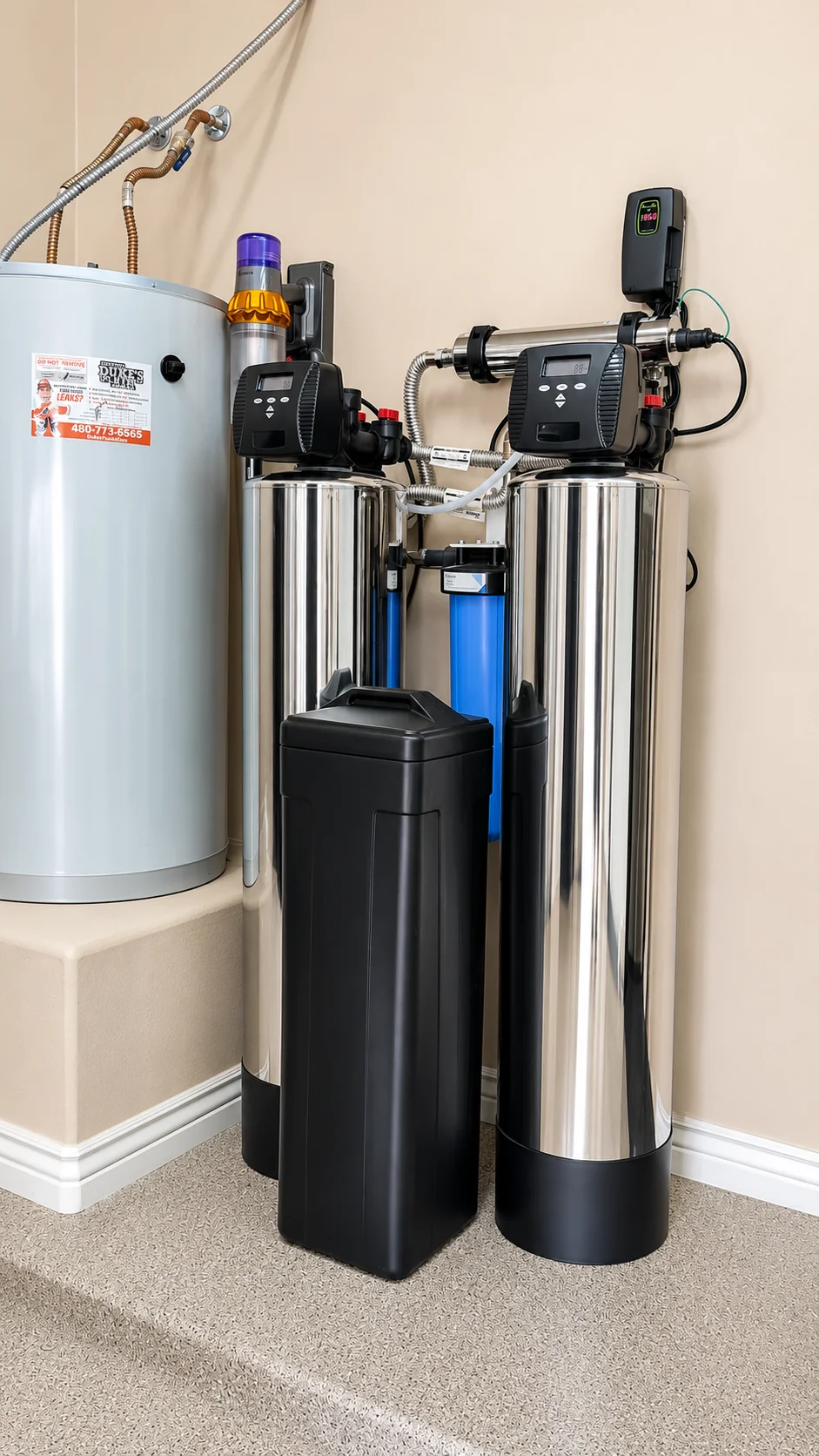 The properly sized Hydrology whole home filtration system and softener that replaced it